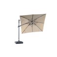 thumbnail image 3 of Velago Sabia 10ft Square Cantilever Umbrella with Base, Mocha, 3 of 6