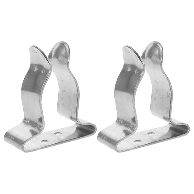 UPOUART 2Pcs Fixed Paddle Buckle Silver Paddle Holder Clip Marine Accessory for Fishing