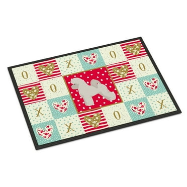 Carolines Treasures CK5813JMAT Bichon Fris? Love Door Mat Indoor Rug or Outdoor Welcome Mat 24x36 Doormat 36"L x 24"W