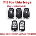 thumbnail image 2 of Leather Key Fob Cover with Keychain Metal Key Case Shell Full Protection Fit for Lincoln Nautilus Corsair Aviator Navigator Key Cover 2 3 4 5 Buttons, 2 of 7