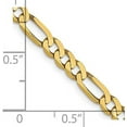 thumbnail image 4 of Avariah Diamonds Solid 14K Yellow Gold 4.2mm Flat Figaro Chain - 22", 4 of 8