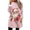 Taqqpue Women Christmas Sweatshirts Long Sleeve Christmas Boutique Exquisite Printed Round Neck t Shirts Pullover Top Ugly Christmas Sweater with Pockets for Women