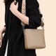 thumbnail image 4 of Bolso de cuero genuino hombro suave bandolera bolso para mujer caqui, 4 of 9