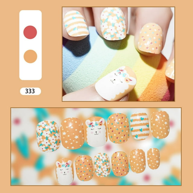 Sentmoon Up to 90% Off Nail Enhancement For Children Wearing Nail Patches For Children Finished Nail Patches Fake Nails Adhesive Nail Patches Wal-mart Deals
