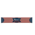thumbnail image 2 of Yhmxh Memorial Day Patriotic 4th of July Table Runner, 13x72 Inch Red Blue White America Table Decor, Independence Day Kitchen Dining Tabletop Runners for Home Indoor Farmhouse Decoration, 2 of 6
