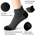 thumbnail image 4 of 5 Pairs Ankle Compression Socks for Women & Men, Low Cut Sport Socks for Running, Athletic, Cycling, Gray, 4 of 6