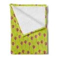 thumbnail image 2 of Retro Soft Flannel Fleece Throw Blanket, Repeating Pattern of Palm Tree Silhouettes Hawaiian Exotic Plantation, Cozy Plush for Indoor and Outdoor Use, 50" x 70", Yellow Green Magenta, by Ambesonne, 2 of 5