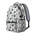 thumbnail image 2 of Grey Dog Paw Footprint Backpack for School,Cute School Bag,Schoolbag with Adjustable Shoulder Straps & Padded Back,15.3"x11"x7.1".﻿, 2 of 6