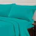 thumbnail image 2 of Sander 4-Piece Turquoise Polyester Microfiber Solid Sheet Set Full Size, 2 of 6