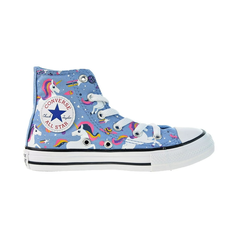 Converse Chuck Taylor All Star Hi Little Kids Shoes Light Blue White 665472c Walmart