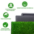 thumbnail image 2 of Immere 30 Inch Grass Puppy Pee Pad for Dogs and Small Pets Reusable 3-Layer Training Potty Pad with Tray, Pet Toilet for Dog Housebreaking Supplies, Green, 2 of 7