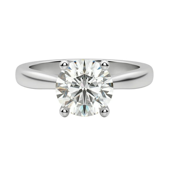 1 ct Round cut Lab Grown Diamond  Engagement Ring 14k White Gold All Size