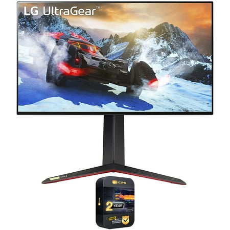 LG 27GP950-B 27 inch UltraGear 4K UHD Nano IPS 1ms 144Hz G-Sync Gaming Monitor Bundle with 2 YR CPS Enhanced Protection Pack