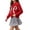 Red, variant on Lovzfmll Girl's Party Set, Glitter Button Cardigan & A-Line Skirt, Dressy Outfits for Little Girls, 7-8 Years