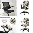 thumbnail image 2 of LedBack Floral Print Computer Office Chair Cover with Armrest Covers, 4 Piece Office Chair Seat Cover Set Washable & Removable, Anti-Dust Desk Chair Cover Rotating Chair Cover, 2 of 4