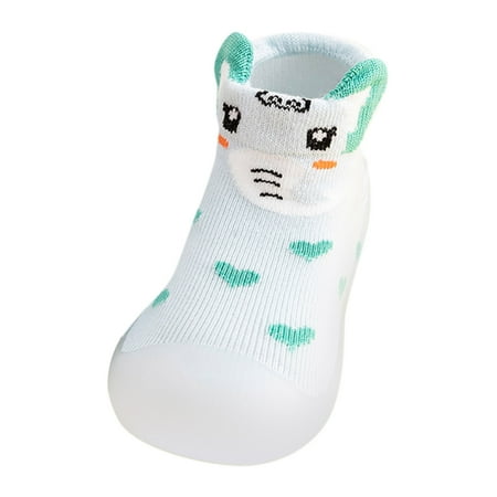 

New Fashion Kids Baby Shoes Kids Toddler Baby Boys Girls Solid Warm Knit Soft Sole Rubber Shoes Socks Slipper Stocking