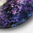 thumbnail image 3 of Designart 'Portrait of A Lady With Purple Lavender Flowers' Modern Circle Metal Wall Art 11x11 - Disc of 11, 3 of 5