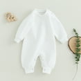 thumbnail image 3 of Okbabeha Newborn Baby Boy Fall Winter Onesie 0 3 6 9 12 18Months Warm Fleece Long Sleeve Bubble Romper Jumpsuit Outfits, 3 of 7