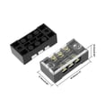 thumbnail image 3 of Unique Bargains 5 Pcs Dual Rows 3 Positions 600V 15A Cable Barrier Block Terminal Strip TB-1503L, 3 of 3