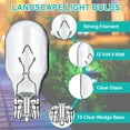 thumbnail image 4 of 4W 12V T5 Light Bulbs for Landscape Light Bulbs/ Wedge Base Low Voltage Lights Bulbs/ Garden Light Bulbs/ Deck Light Bulbs/ Yard Light Bulbs - 20 Pack, 4 of 8
