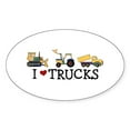 thumbnail image 1 of CafePress - I Love Trucks - Sticker (Oval), 1 of 1