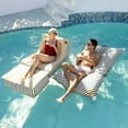 thumbnail image 4 of Big Joe Lux Lagoon Lounger Pool Float, Navy and Ivory Cape Stripe, Premier Mesh, Durable UV Protected Polyester Blend, No Inflation Needed, 4 of 7
