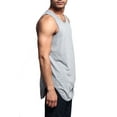 thumbnail image 2 of G-Style USA Solid Color Long Length Curved Hem Tank Top - Gray - 3X-Large, 2 of 5