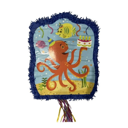 Ya Otta Ocean Buddies Pinata Pull String Party Supplies (22”Lx18”Wx3”H)