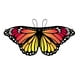 thumbnail image 1 of ButterflyBack Hanging ButterflyDecorative BalloonsKids Toy ButterflyCloak Garden Flag Decoration, 1 of 5