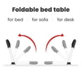thumbnail image 2 of Foldable Laptop Bed Desk (Black) - Portable Table with Cup Holder, Tablet Slot for Work & Study, 2 of 9