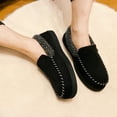 thumbnail image 5 of VONMAY Men's Moccasin Slippers Fuzzy House Shoes with Whipstitch Indoor Outdoor, 5 of 5