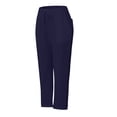 thumbnail image 2 of Women's Pants Fashion Casual Pants For Women Casual Spring And Autumn Japanese Wide Leg Lazy Cotton And Linen Solid Color Casual Elastic Loose Trousers, 2 of 4