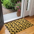 thumbnail image 2 of Yellow Black Sunflower Pattern Door Rugs,Washable Non Slip Door Mats Indoor,Decorative Door Mats,Entry Mat Indoor for Entrance,Bedroom,Kitchen,Bathroom,17"x30", 2 of 6