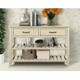 thumbnail image 6 of Wooden Accent Console Table Sofa Entryway Table with Open Fixed Shelves (Antique Gray), 6 of 8