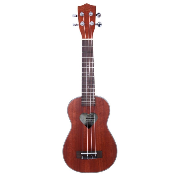 21" Full Sapele Wood Ukulele HeartShaped Sound Hole Ukulele, Ukulele