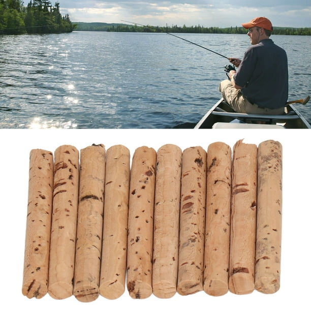 Fishing Cork Sticks, 10Pcs Cork Stick 5cm Length Oak For Lake Width 6mm 