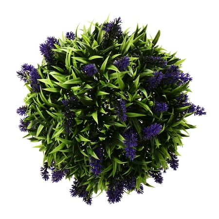 Fake Topiary 22/28cm Artificial Lavender Flower Ball Purple Lavender Fake Flowers Artificial Plant Hanging Topiary for Wedding Home Decor Office Garden Patio Decoration ()