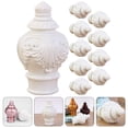thumbnail image 3 of Homoyoyo White Plastic Curtain Rod Finials, Decorative Curtain Pole Ends, Easy to Install,, 3 of 8