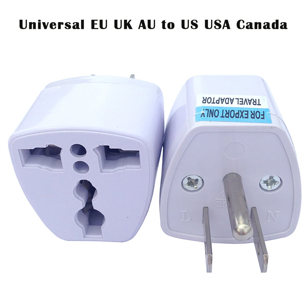Universal EU AU UK to US USA AC Travel Power Plug Adapter Outlet Converter 