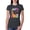 Dark Grey, variant on Funny Neon Pug | Dean Russo Art Animal Lover Womens Slim Fit Junior Tee, Black, Medium