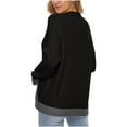 thumbnail image 4 of AOOCHASLIY 2023 Womens Sweater Fashion Women Casual Long Sleeve Casual Color Contrast Patchwork Sweater Blouse, 4 of 4