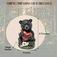 thumbnail image 3 of Black Bear Figurine with Heart - Cute Animal Decor Statue - Charming Wildlife Collectible - Nature Lover Gift - Perfect Animal Figurine for Home Decor and Gift for Wildlife Lovers, 3 of 7