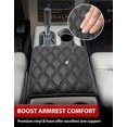 thumbnail image 6 of KBH Center Console Cover for Ford F150 2004-2014/Expedition 2007-2014, Leather Middle Console Lid Armrest Cover for Lincoln Mark LT 2006-2008, Black, 6 of 7