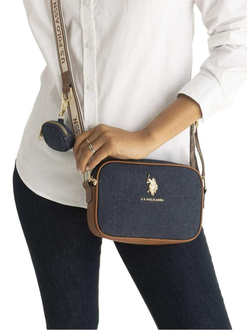 Polo Signature Crossbody Bag, Dark Denim