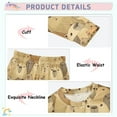 thumbnail image 4 of joogoo Doodle Capybara 2 Piece Long Sleeve Tee and Pants Cotton Pajama Set 5Y, 4 of 7