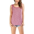 thumbnail image 3 of Womens Summer Vest Tops Sleeveless Shirt Scoop Neck Blouses Vest Tops Gray/Rose Red, 3 of 6