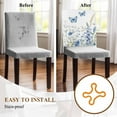thumbnail image 5 of Blue Butterfly Flowers Chair Covers Set of 1 Spring Floral Chair Back Covers Stretch Removable Washable Slipcovers Protector for Dining Room Kitchen Party Decor, 5 of 5