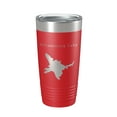 thumbnail image 1 of Sebasticook Lake Map Tumbler Travel Mug Insulated Laser Engraved Coffee Cup Maine 20 oz Red, 1 of 1