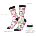thumbnail image 4 of KLL Cute Flamingo Print Cool Socks Men's Women's Crew Socks Funny Crazy Novelty Stockings, 4 of 6