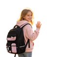 thumbnail image 3 of Plaid Bow Backpack, Multi Pocket Casual Daypack, Lightweight Travel Rucksack, Preppy Shoulder Bag, Waterproof Knapsack, Large Capacity Carryall for Daily Commute, Weekend Trip, Casual Use, 3 of 5